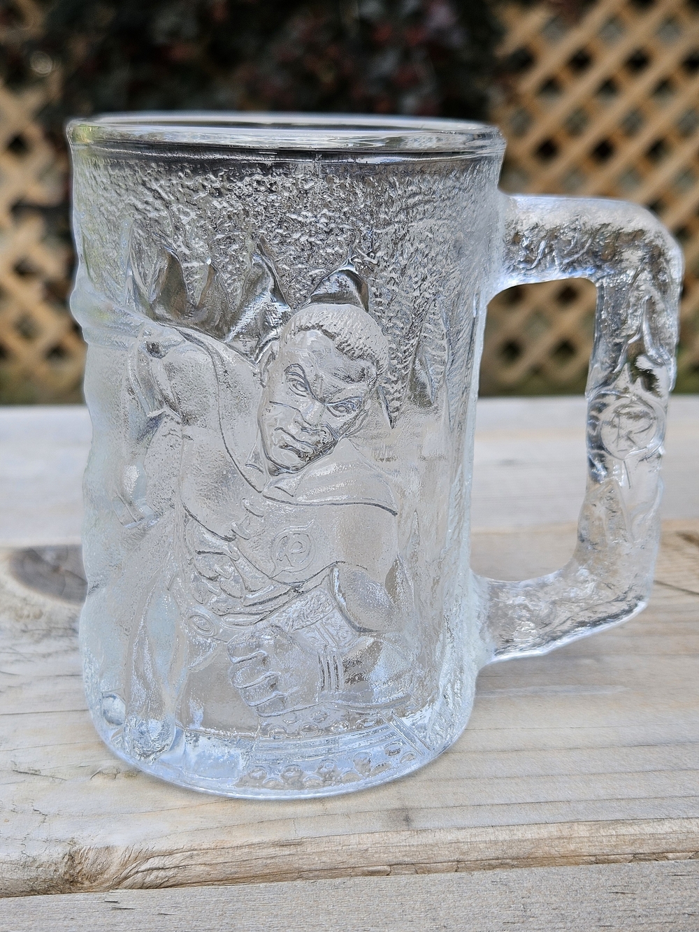 McDonald's Clear Textured Glass Character Mug